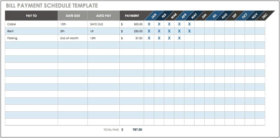 Free Excel Templates For Tracking Payments