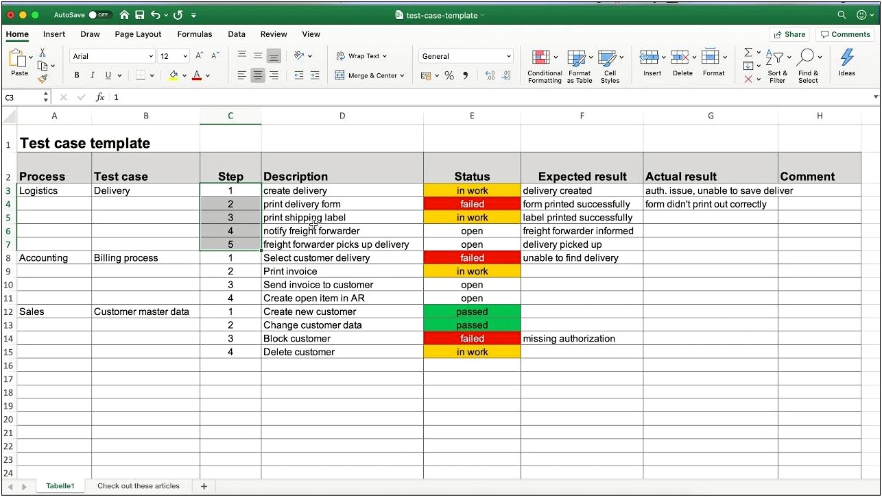 Free Excel Test Case Template Download