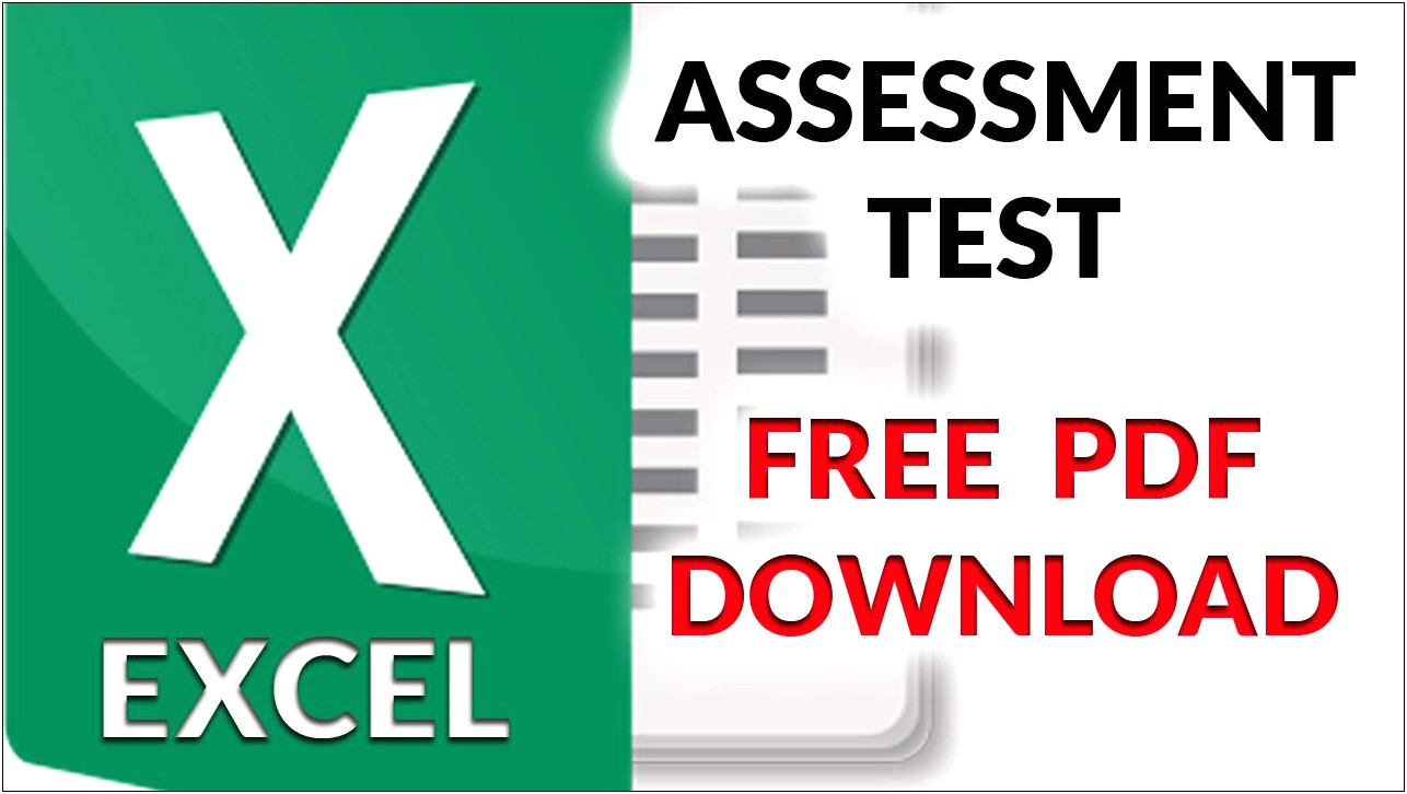 Free Excel Test Template For Interview