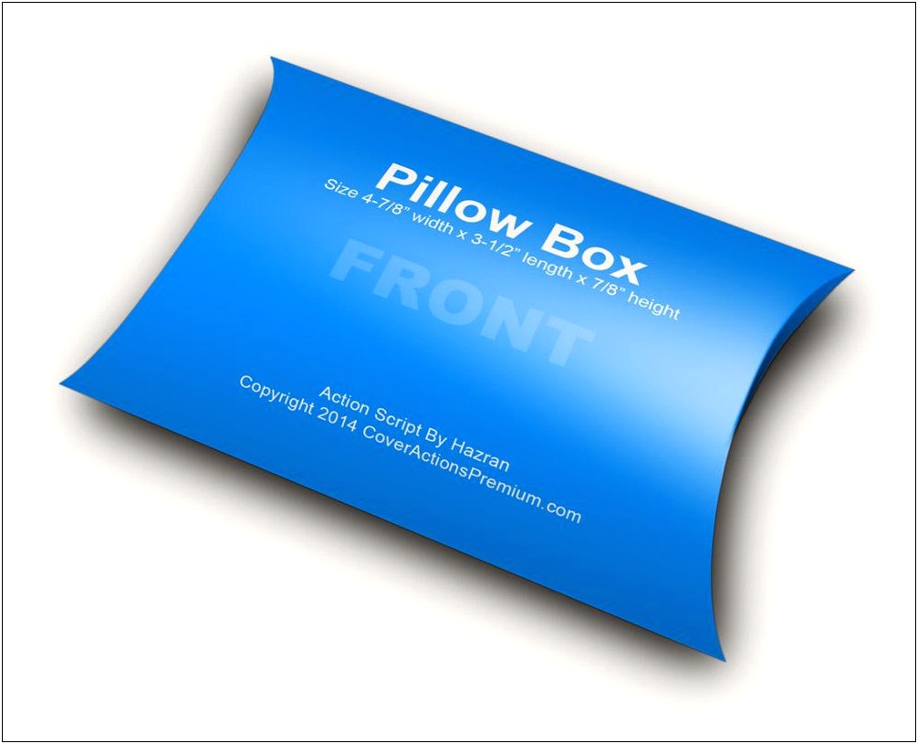 Free Extra Large Pillow Box Template