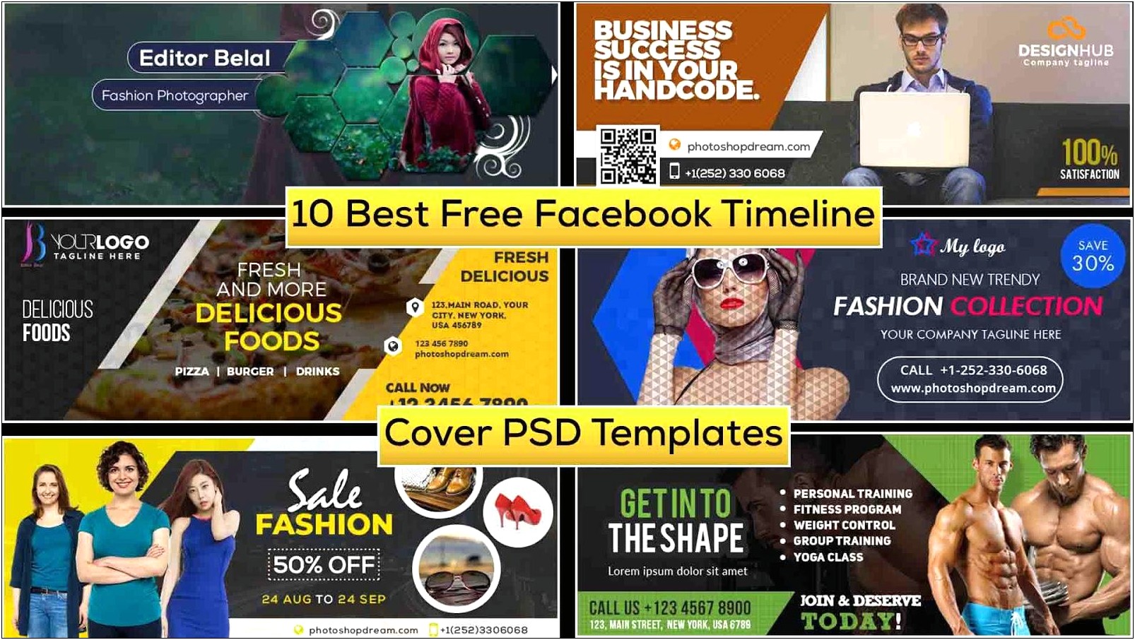 Free Facebook Timeline Cover Template Psd For Photoshop