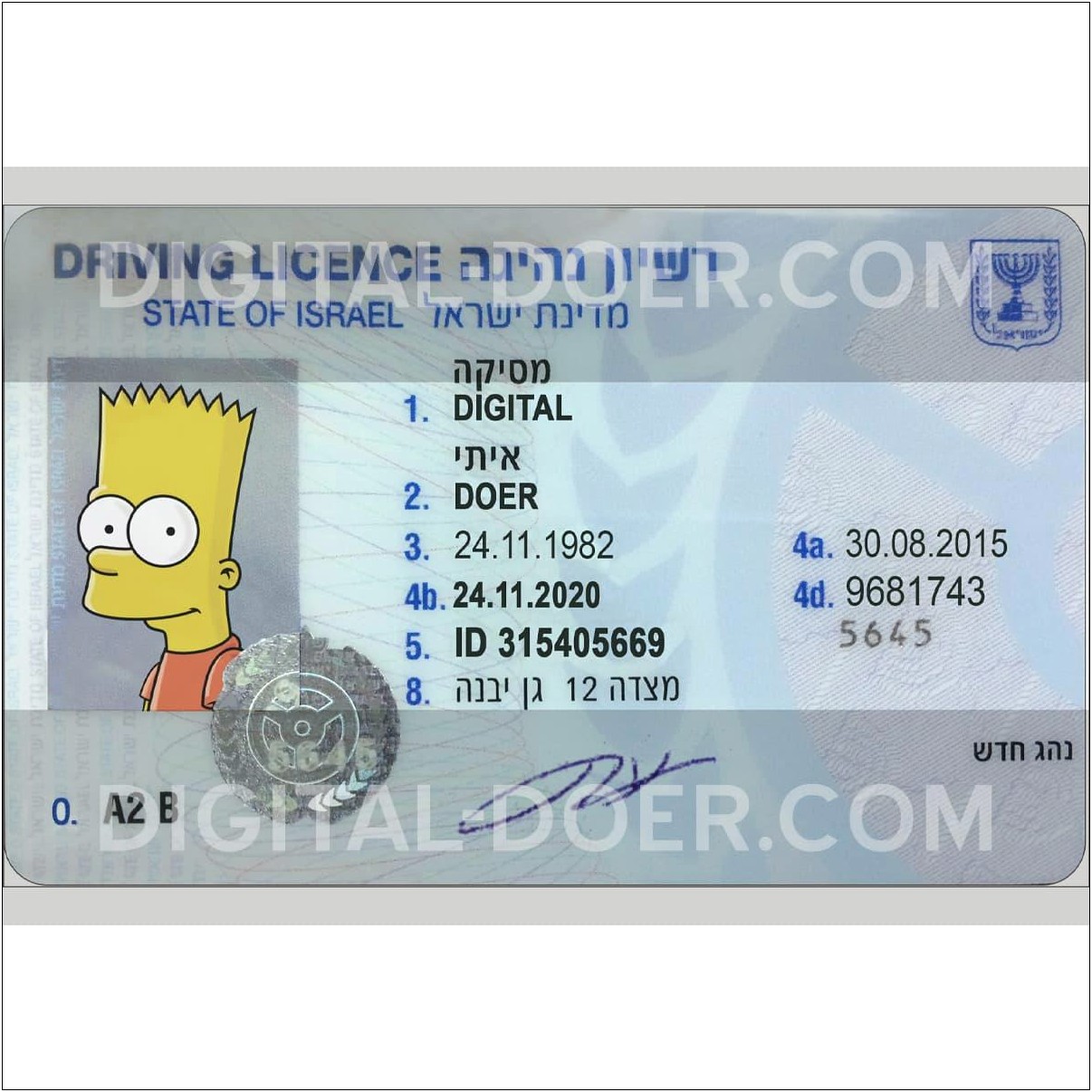 Free Fake Drivers License Template Psd