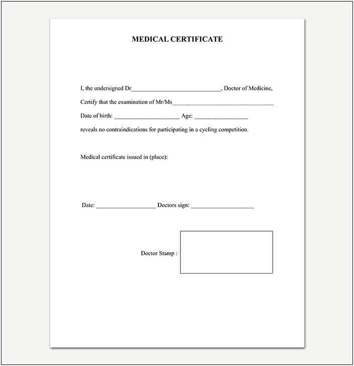 Free Fake Medical Certificate Template Philippines