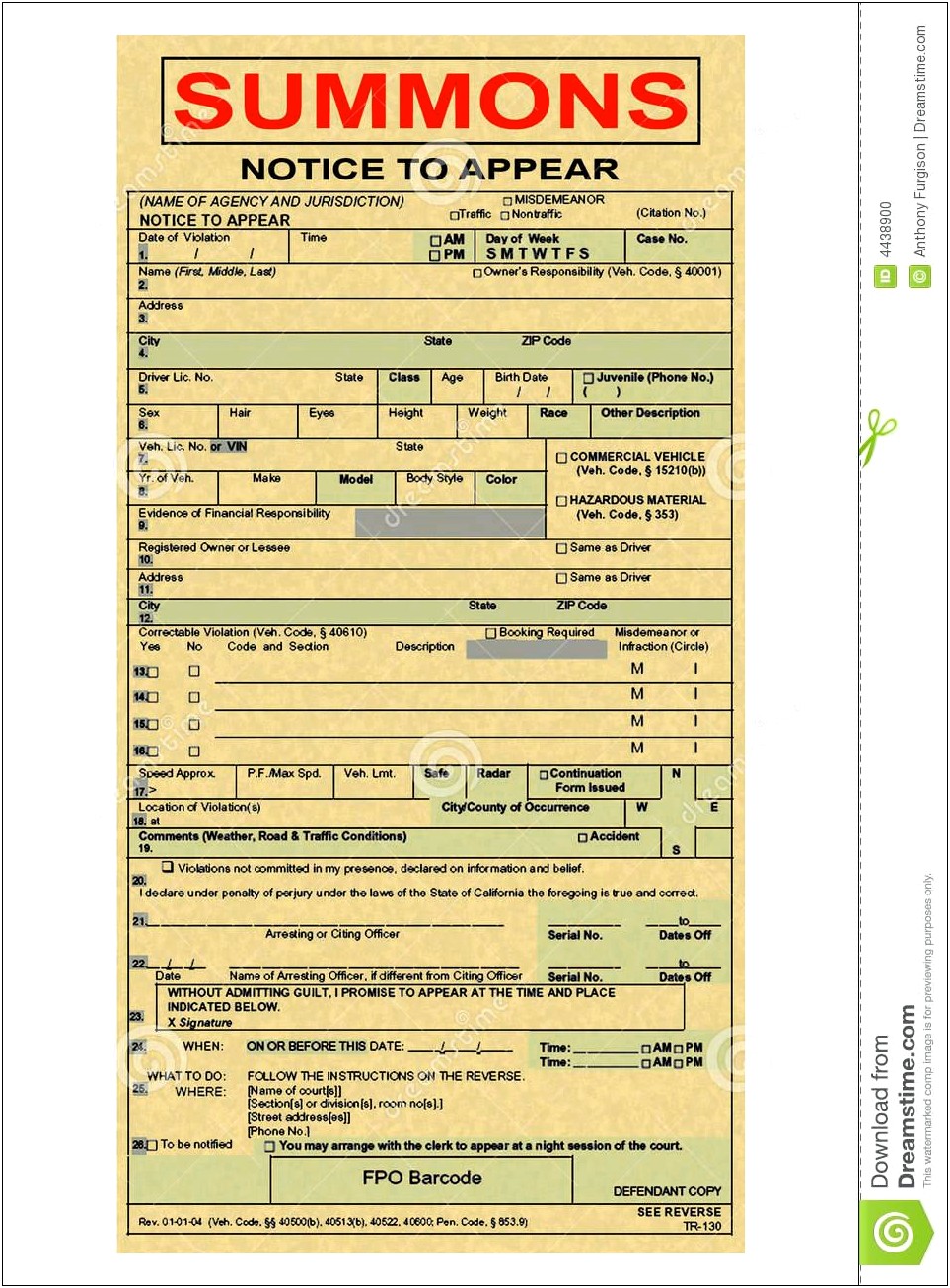 A Free Printable Parking Ticket Template Templates Resume Designs 