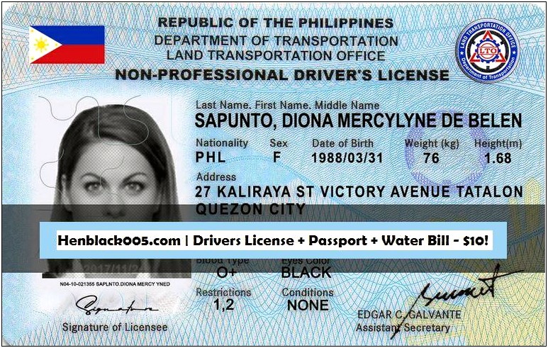Free Fake Uk Driving Licence Template