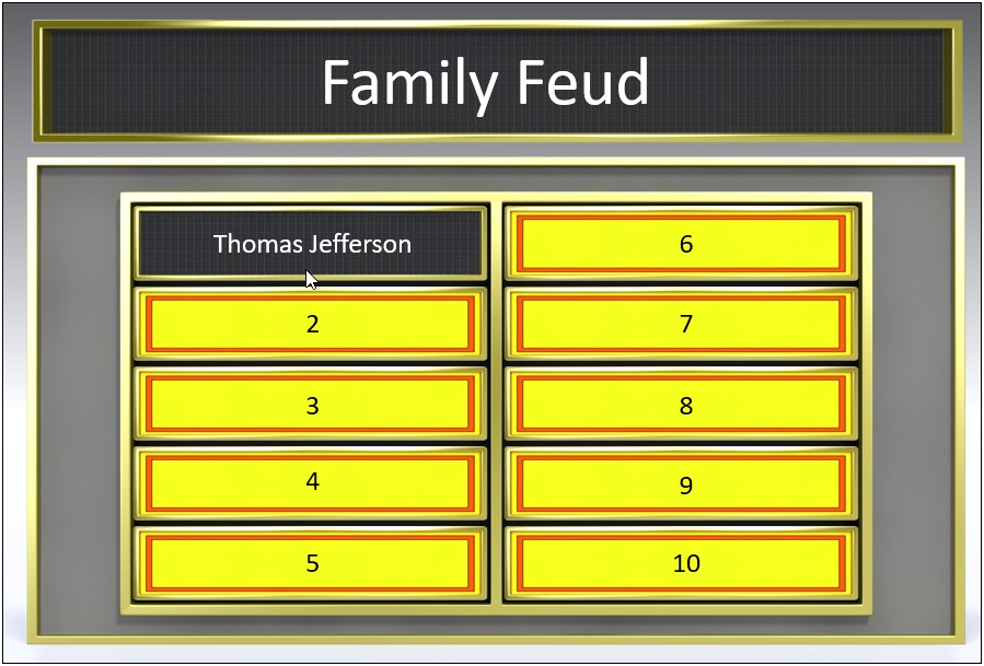 Free Family Feud Game Powerpoint Template