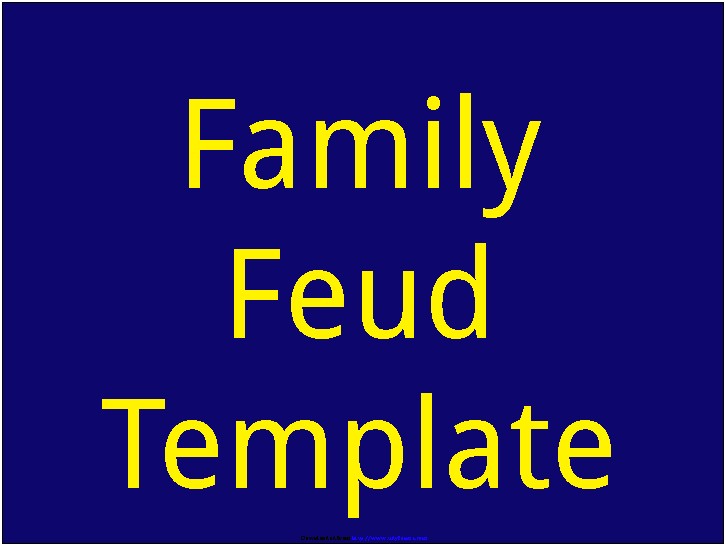 Free Family Feud Ppt Template Free