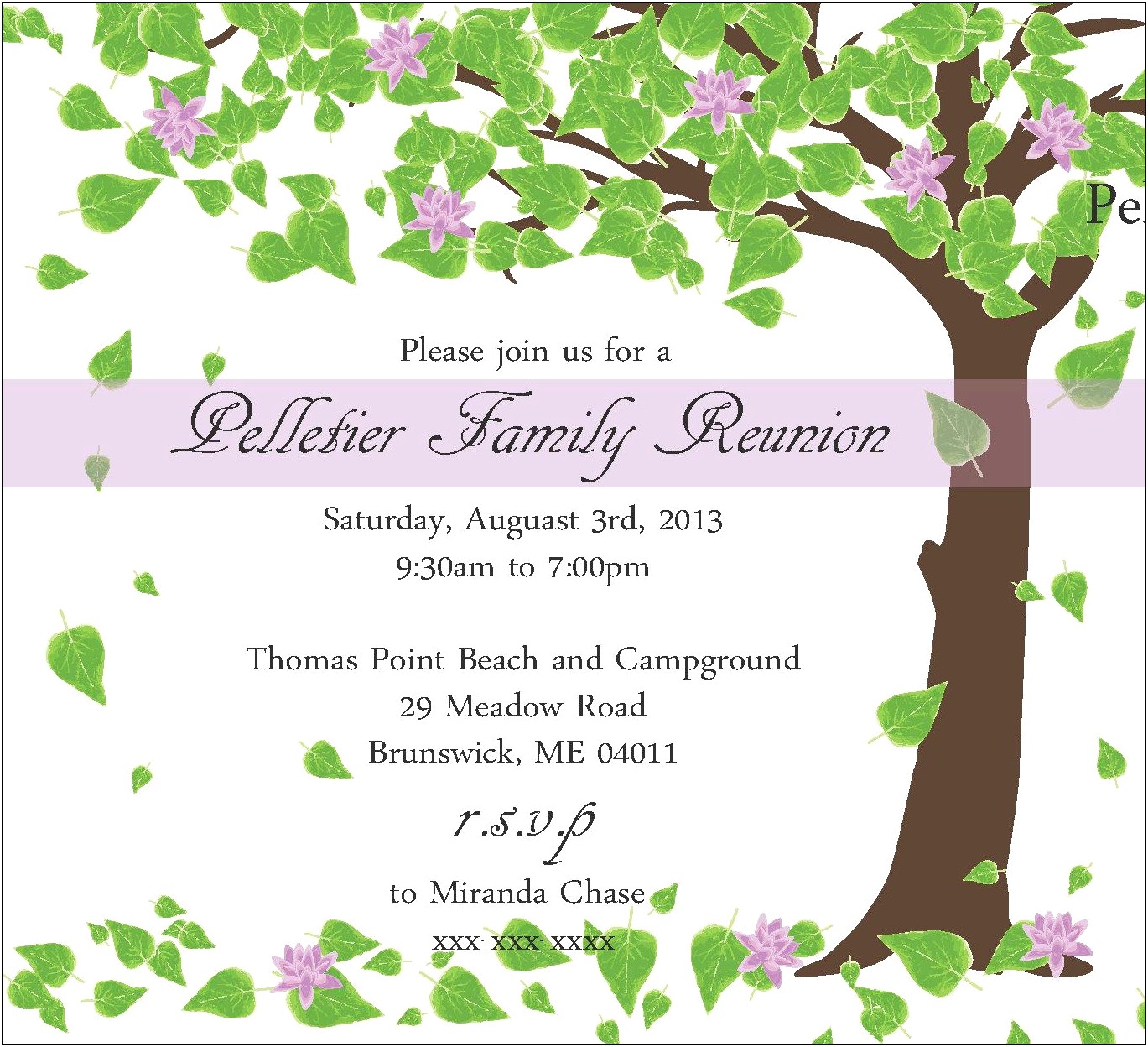 Free Family Reunion Invitations Templates Download