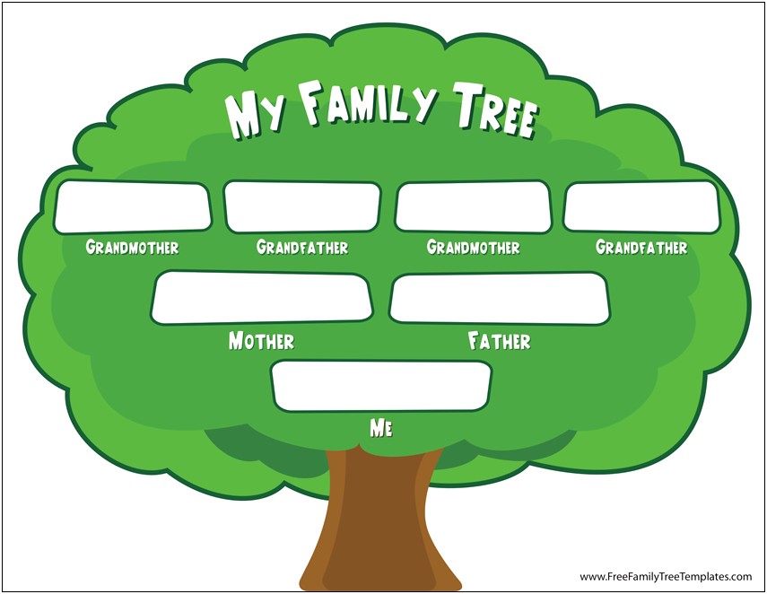 Free Family Tree Class Project Template Printable