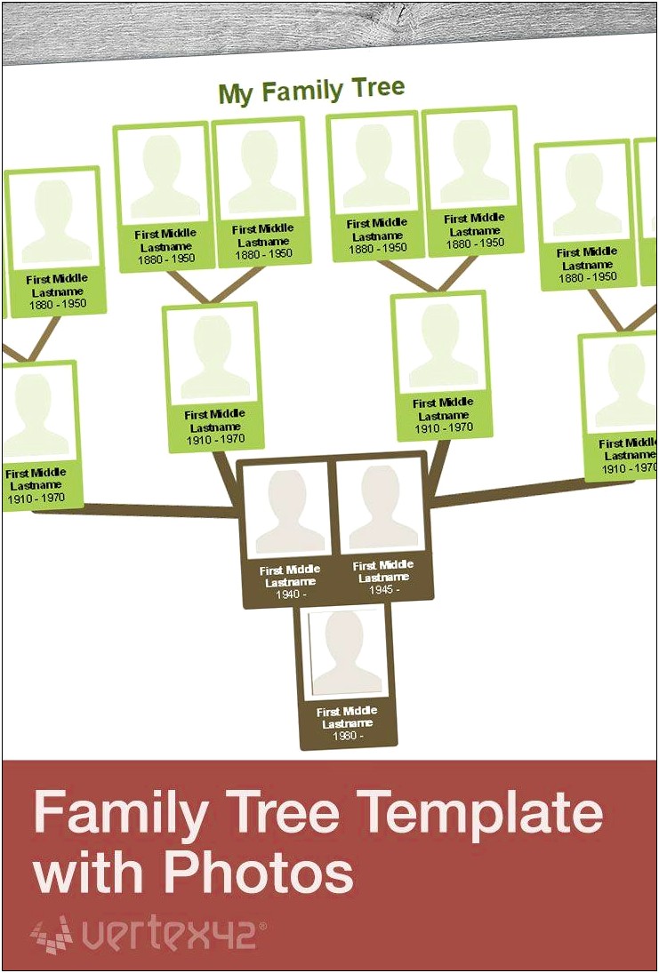 Free Family Tree Vertical Genealogy Template