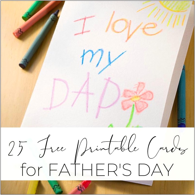 Free Fathers Day Card Template For Kids