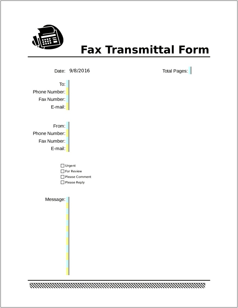 Free Fax Cover Sheet Template Microsoft Word