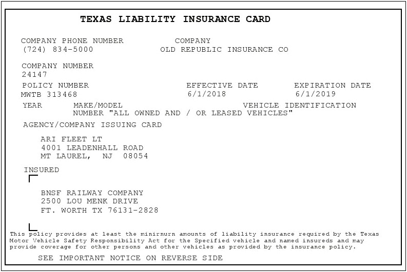 Free Fill In Template For Insurance Card