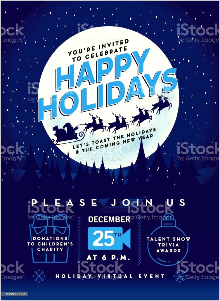 Free Fillable Company Holiday Flyer Template