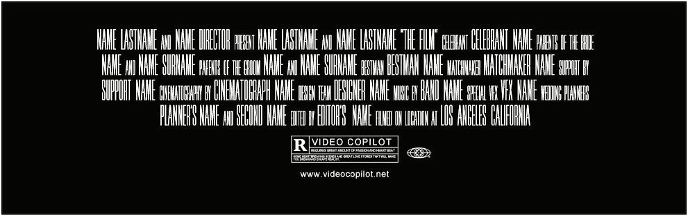 Free Film End Credits Template For After Effects
