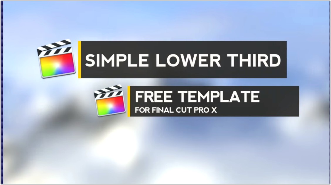 Free Final Cut Pro Text Templates