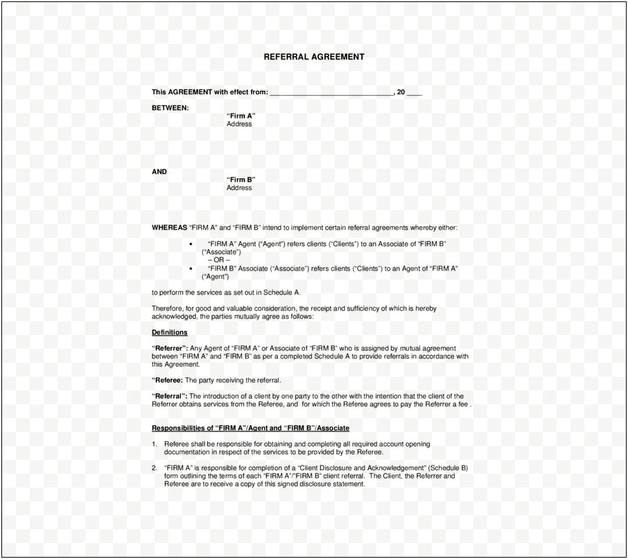 Free Finders Fee Real Estate Template
