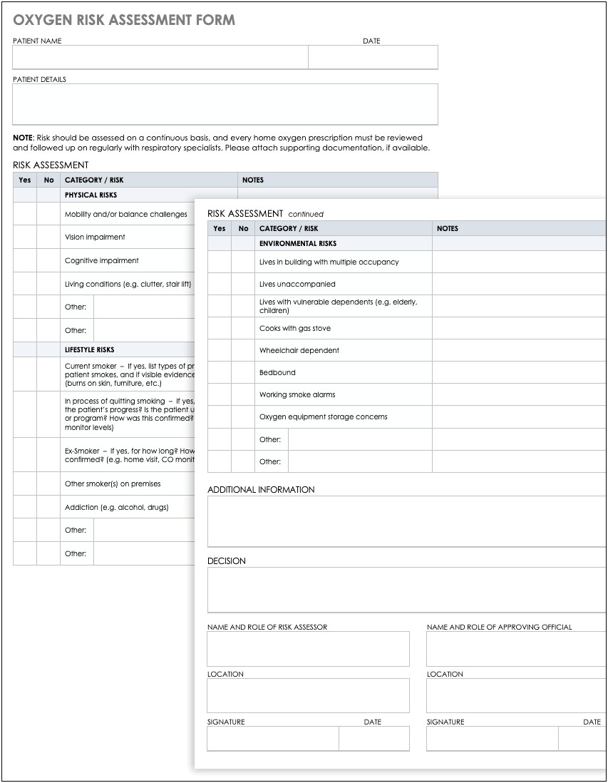 Free Fire Safety Risk Assessment Template