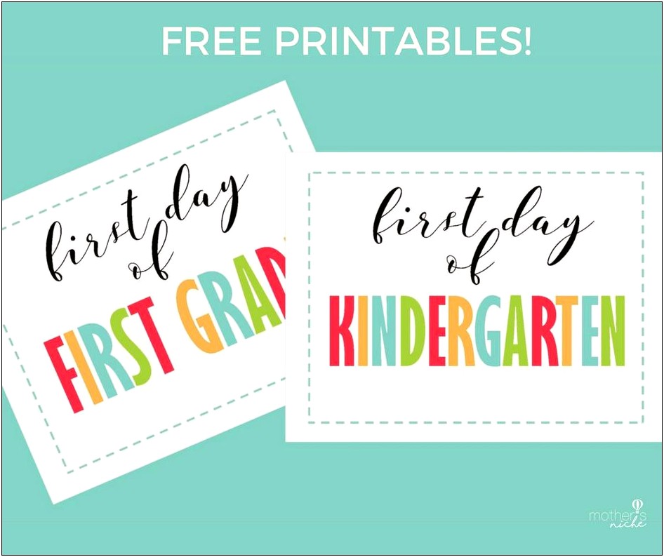 Free First Day Of School Sign Template 2017