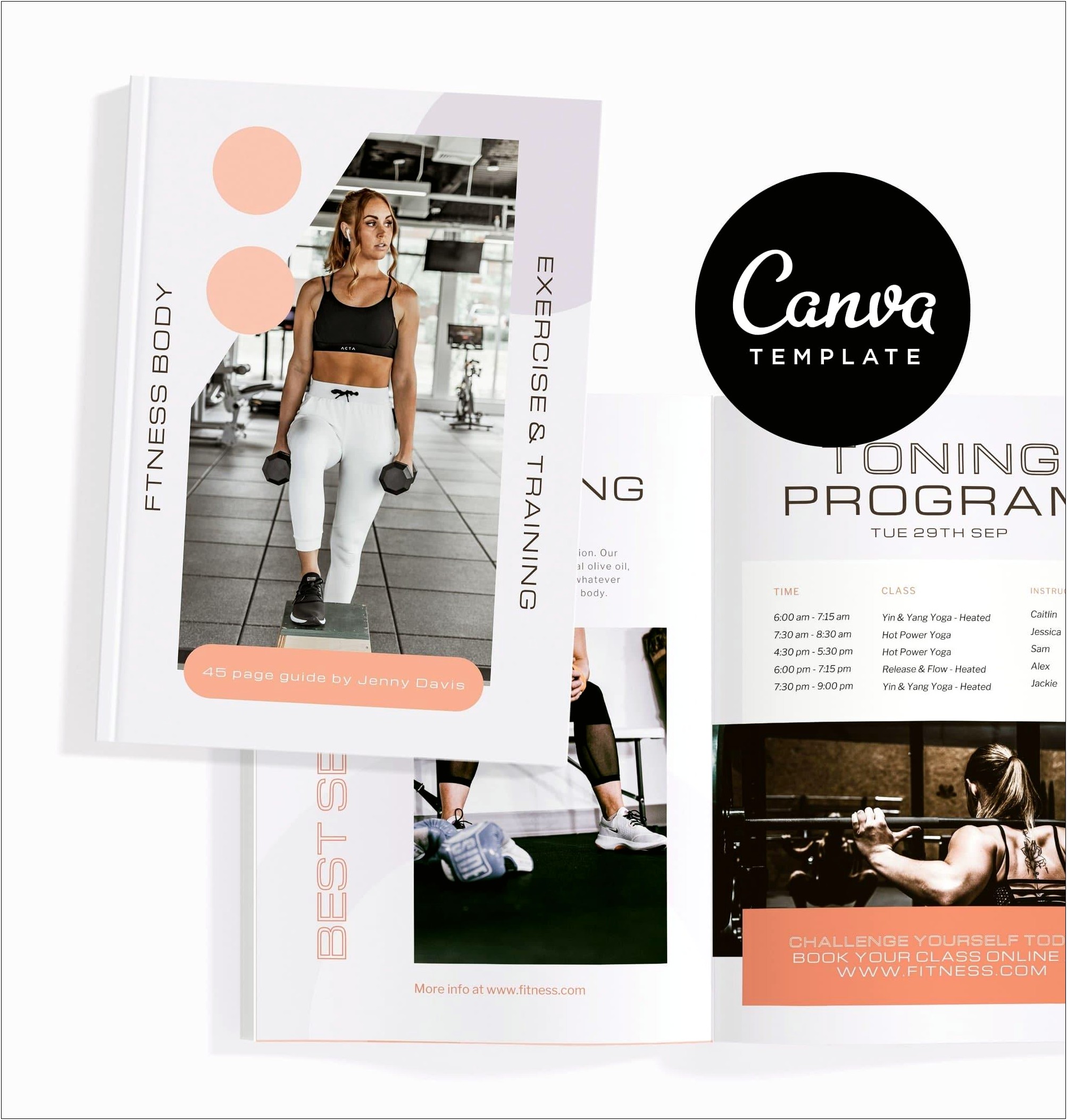 Free Fitness Bold Ebook Template Download
