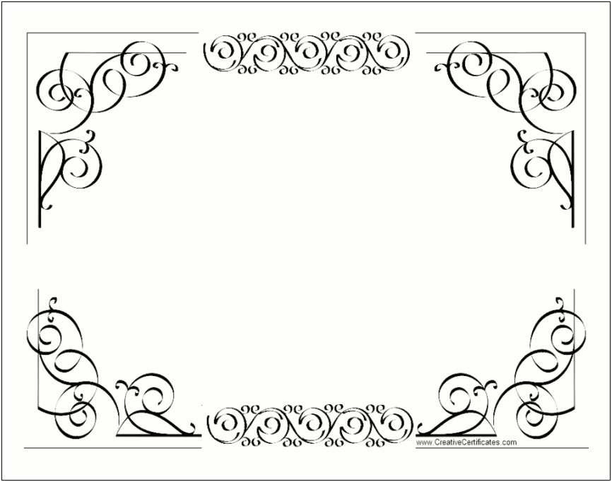 Free Floral Borders For Word Documents Templates