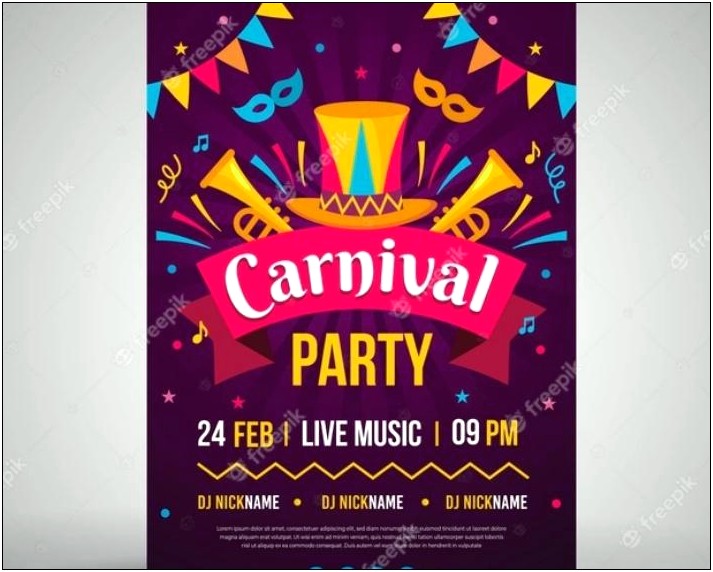 Free Flyer Psd Template Carnival Party Download