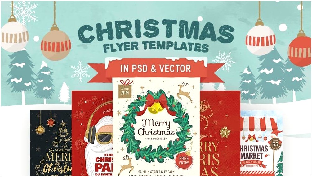 Free Flyer Template With Religious Christmas Theme