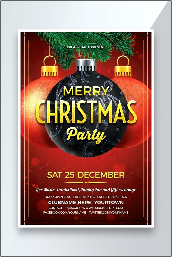 Free Flyer Templates For Christmas Party