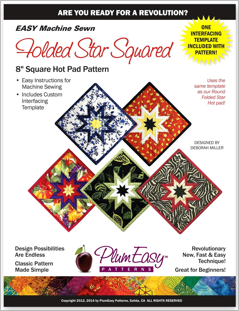 Free Folded Star Hot Pad Template
