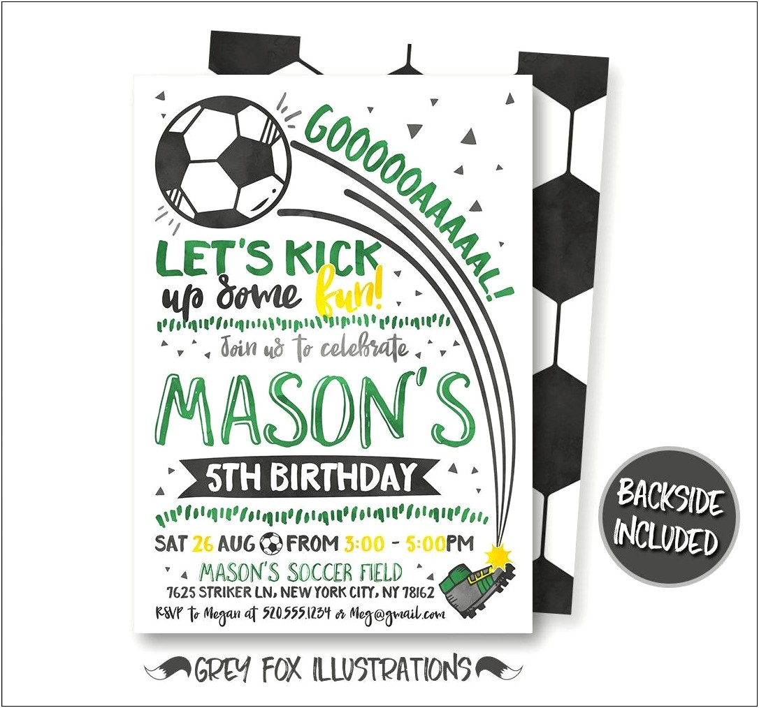 Free Football Birthday Party Invitation Templates Uk
