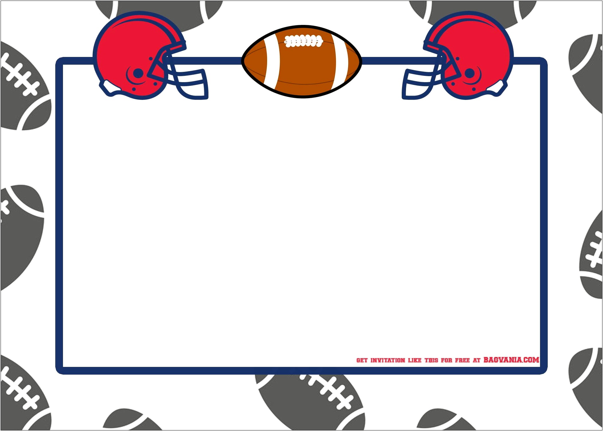 Free Football Ticket Party Invitation Template