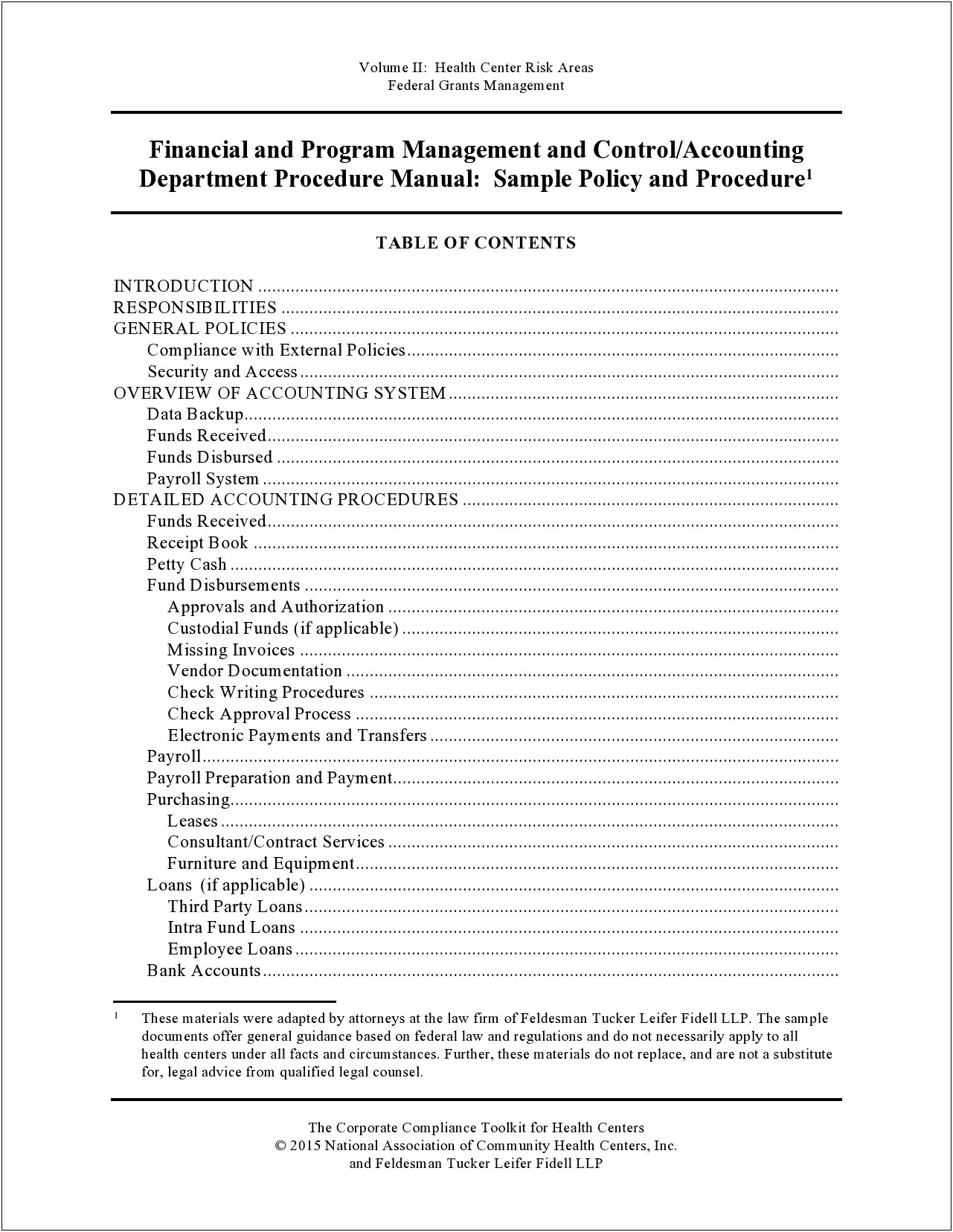 Free For Profit Policy And Procedure Manual Template