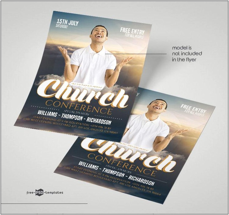 Free Four Page Church Program Template Psd