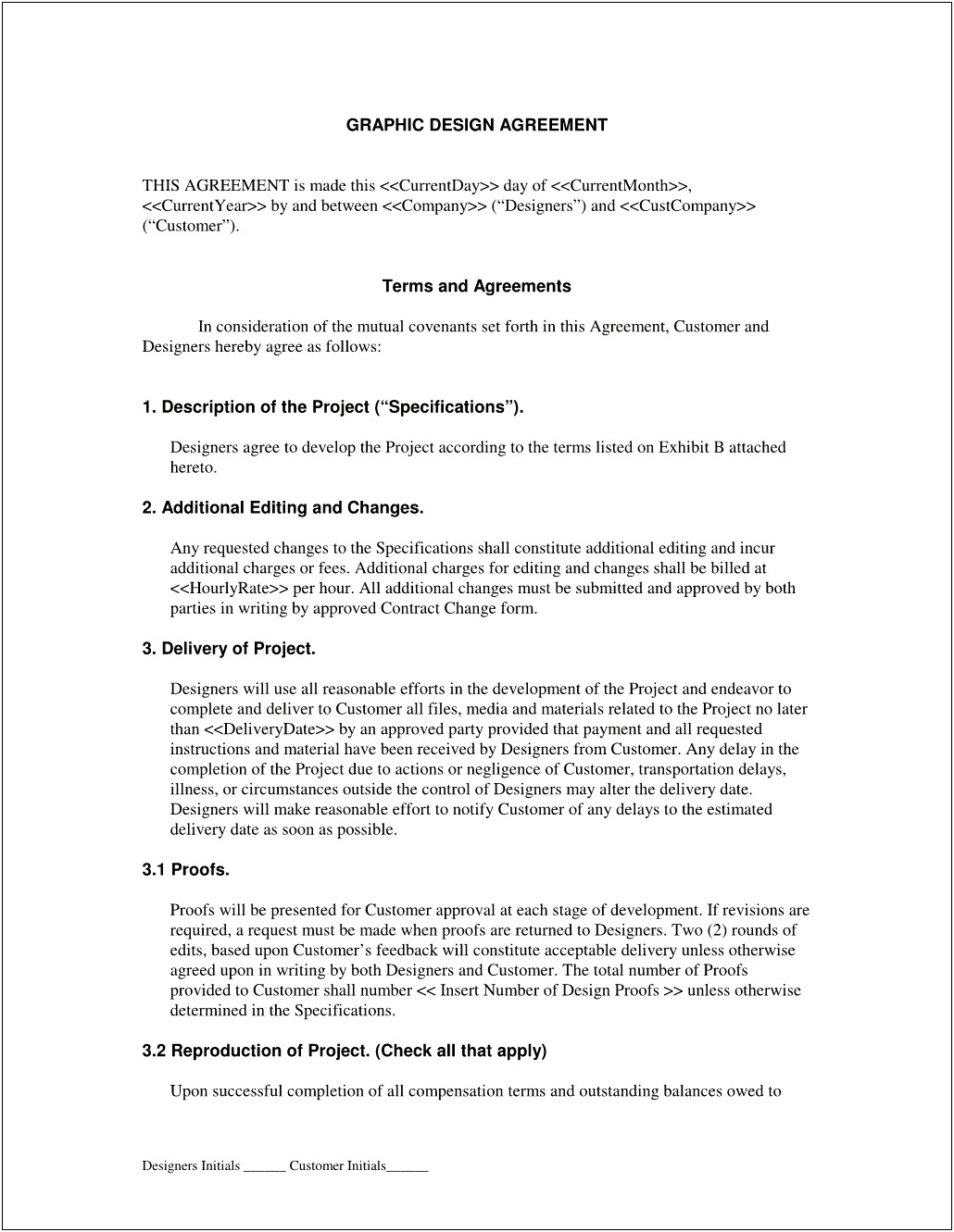 Free Freelance Graphic Design Contract Template