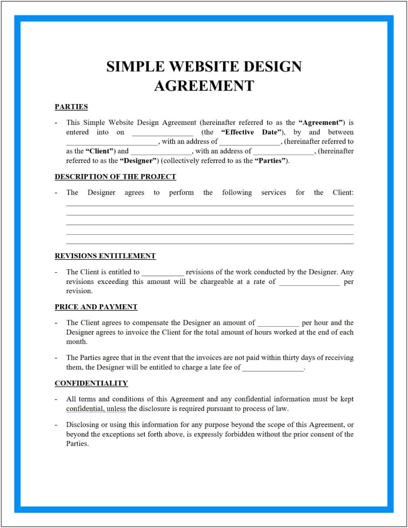 Free Freelance Web Design Contract Template Download
