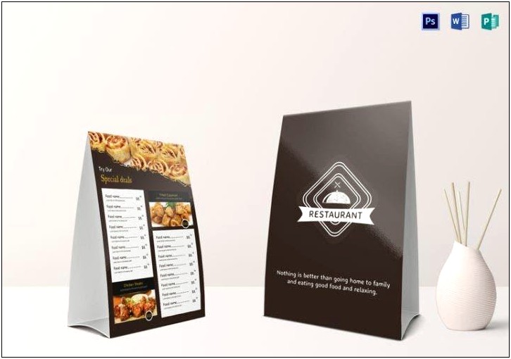 Free Friends Food Tent Card Template
