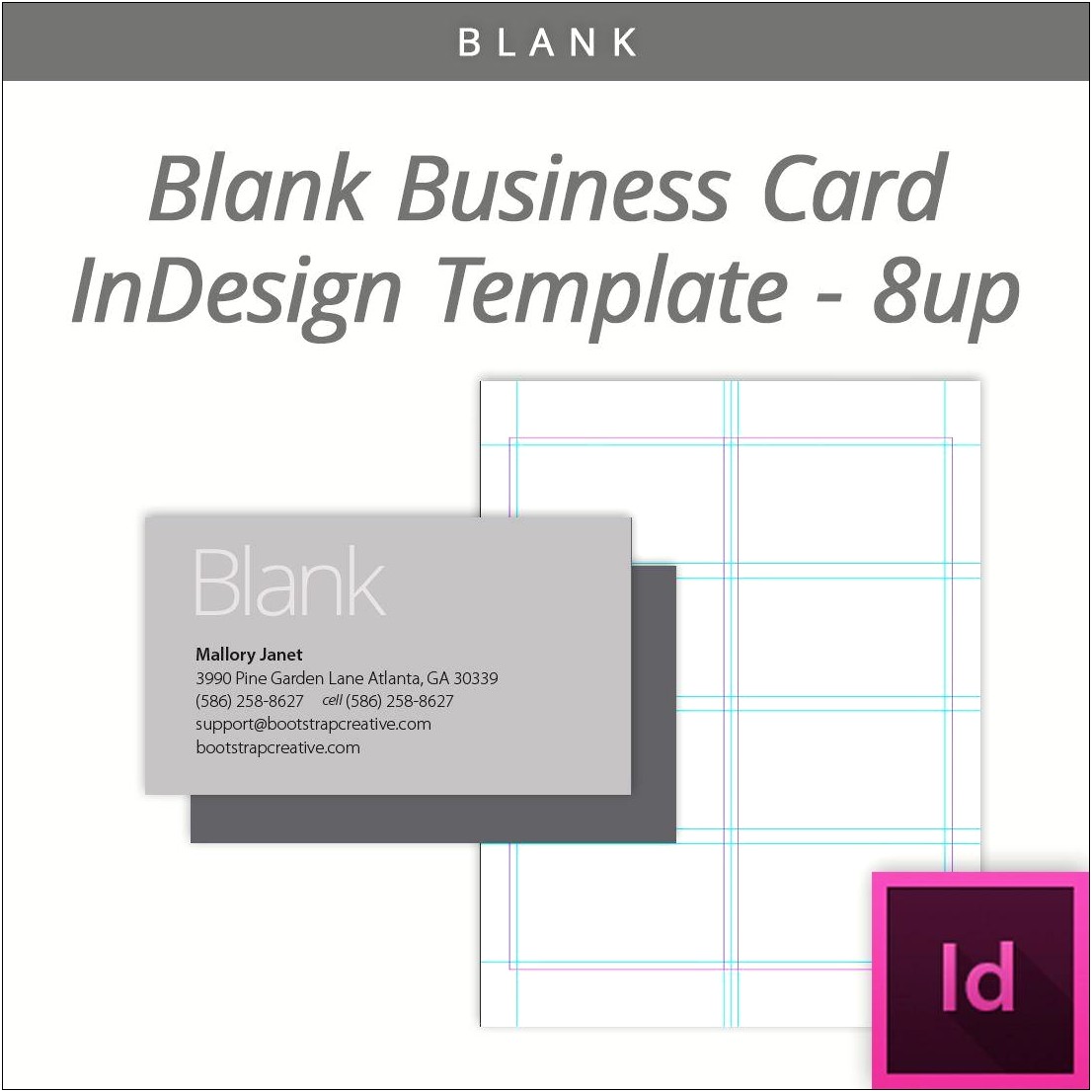 Free Front And Back Indesign Business Card Template