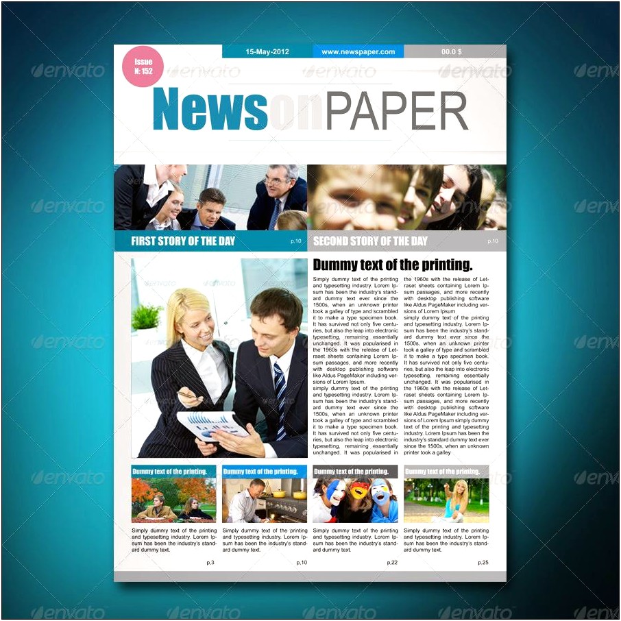 Free Front Page Newspaper Template For Word