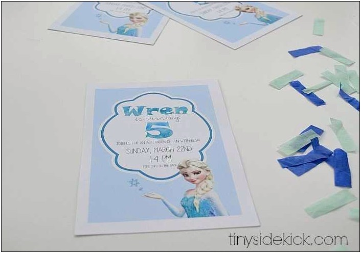 Free Frozen Birthday Party Invitations Template
