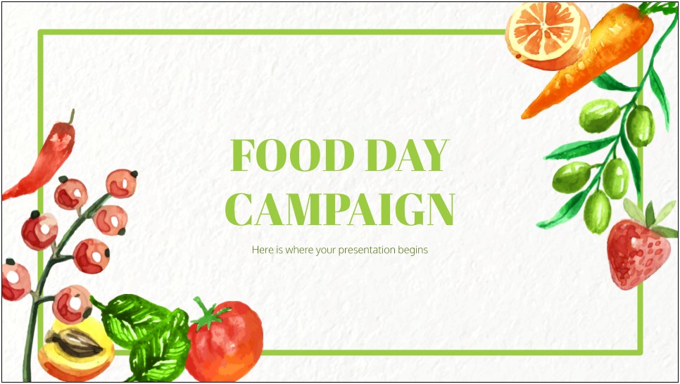 Free Fruit And Vegetable Powerpoint Template