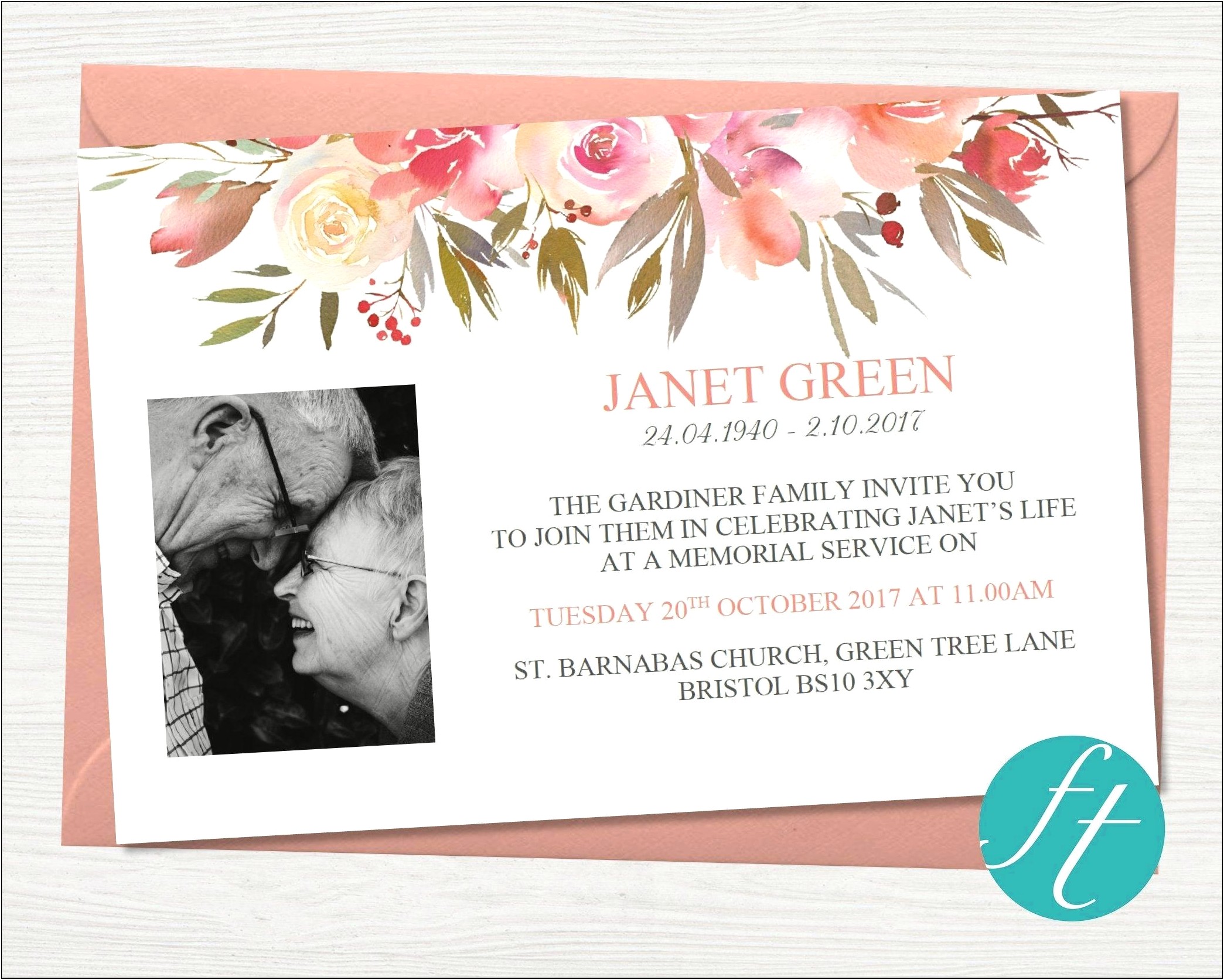Free Funeral Invitation Template For Publisher