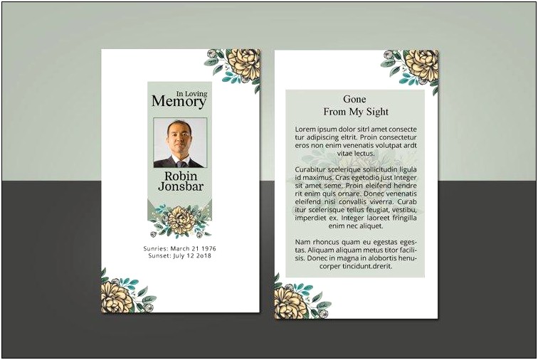 Free Funeral Prayer Card Word Template