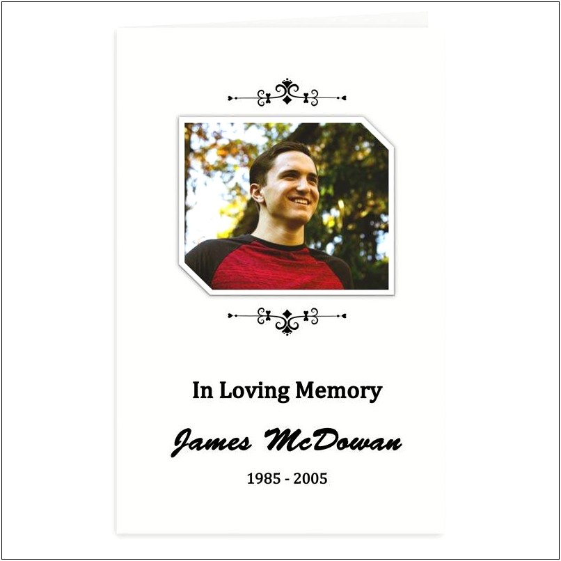 Free Funeral Program Template Download Word