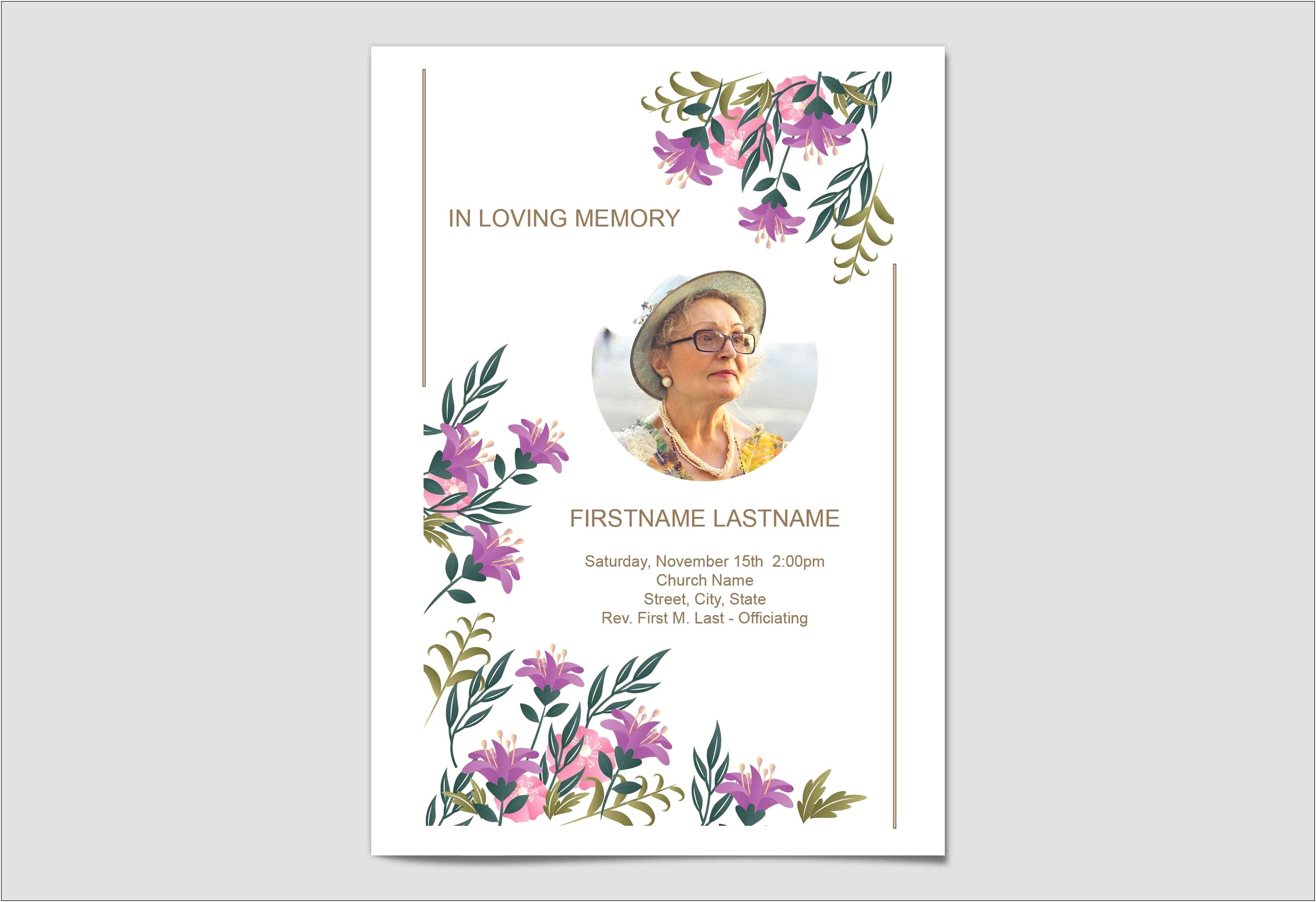 Free Funeral Program Template Word Download