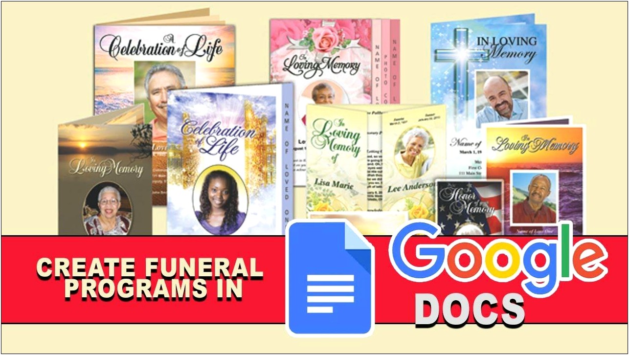 Free Funeral Program Templates And Formats