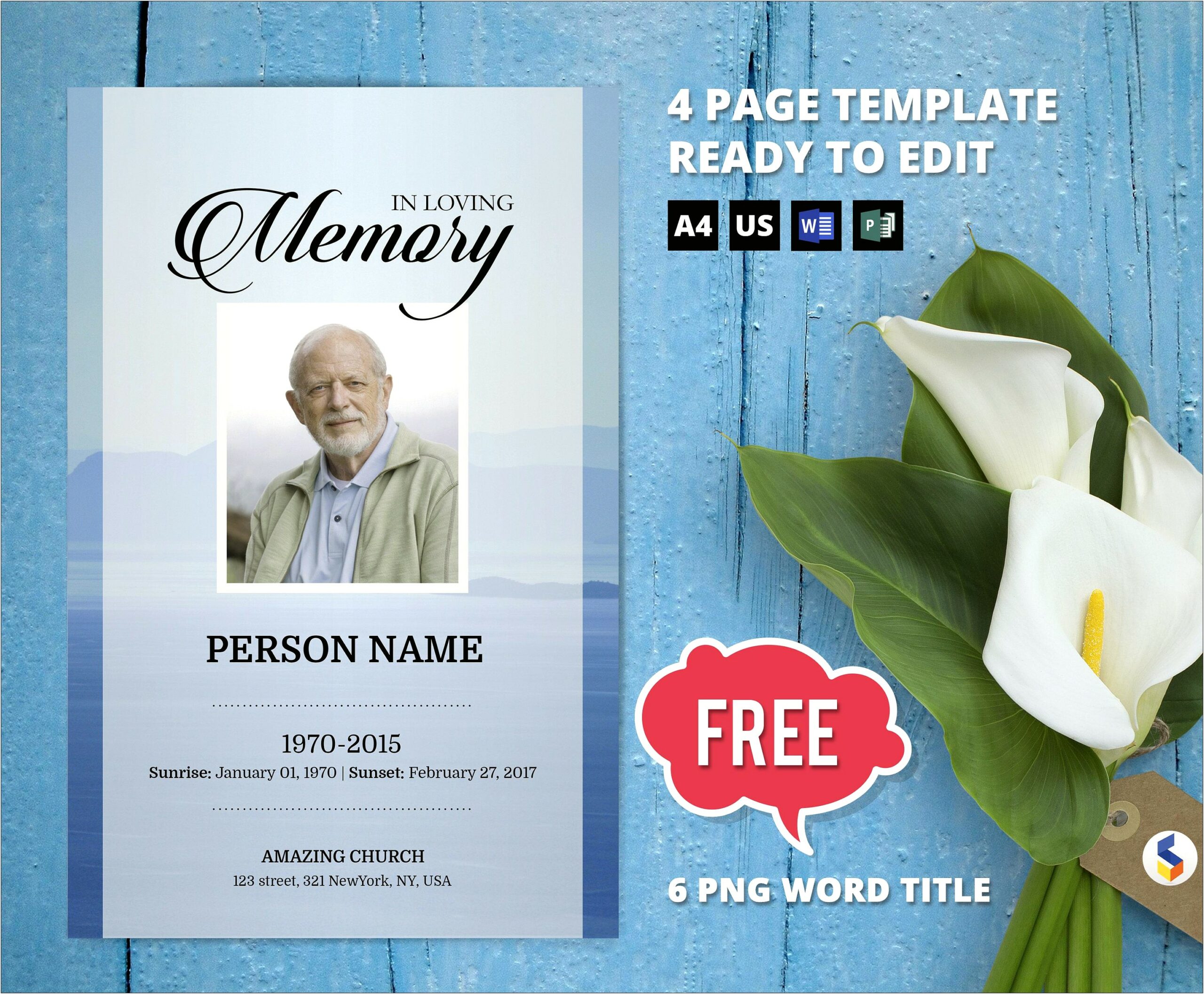 Free Funeral Program Templates For Publisher