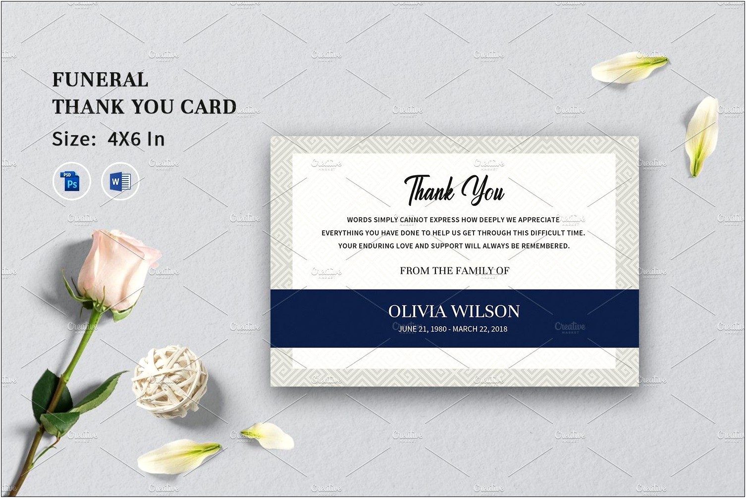 Free Funeral Thank You Cards Templates