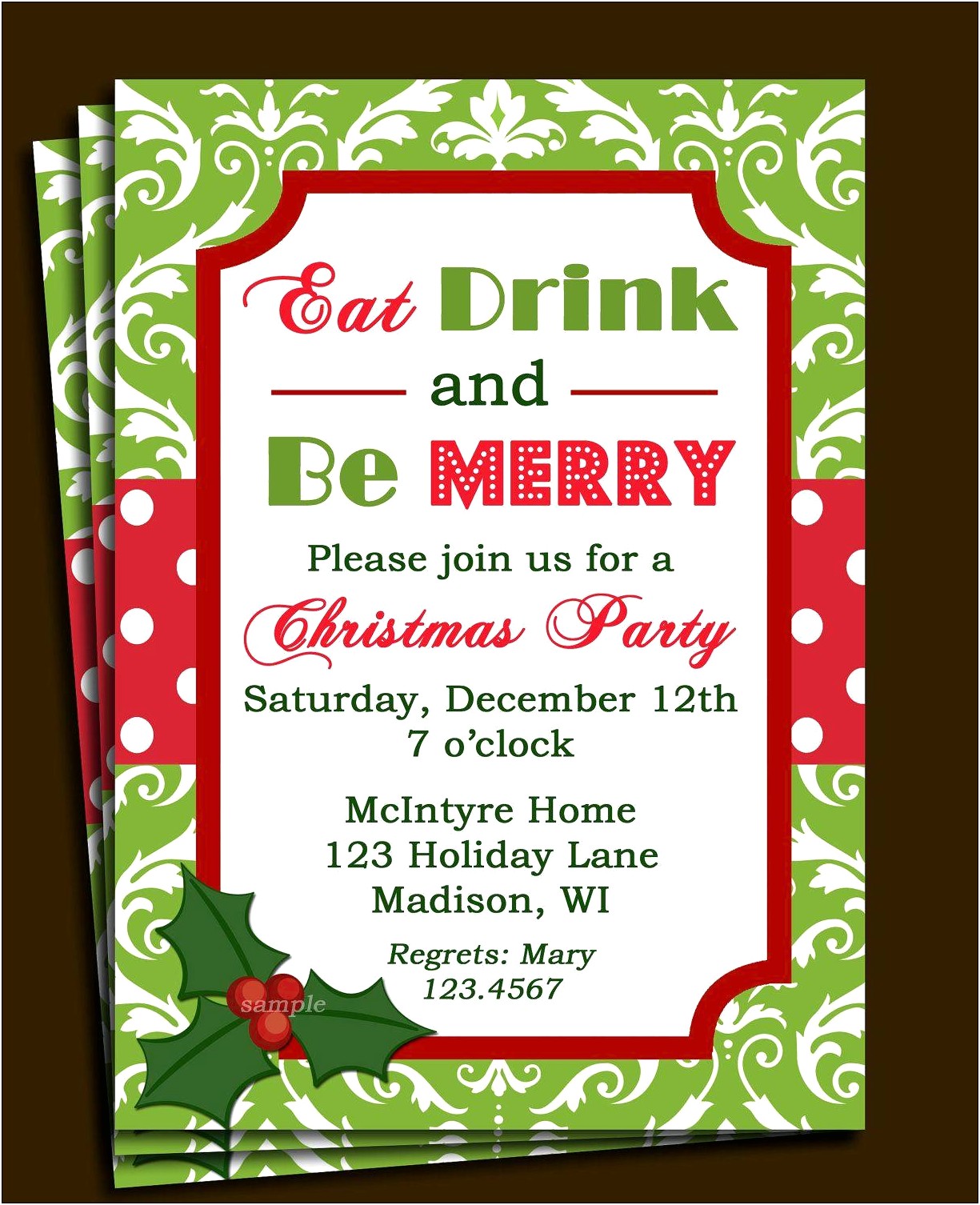 Free Funny Christmas Party Invitations Templates