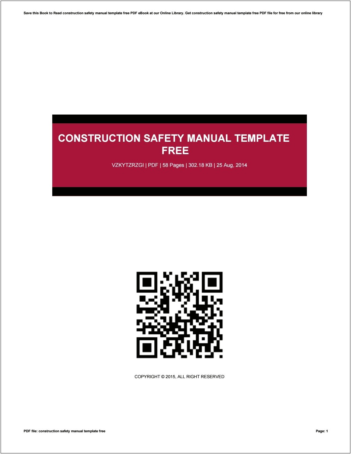 Free General Contractor Safety Manual Template