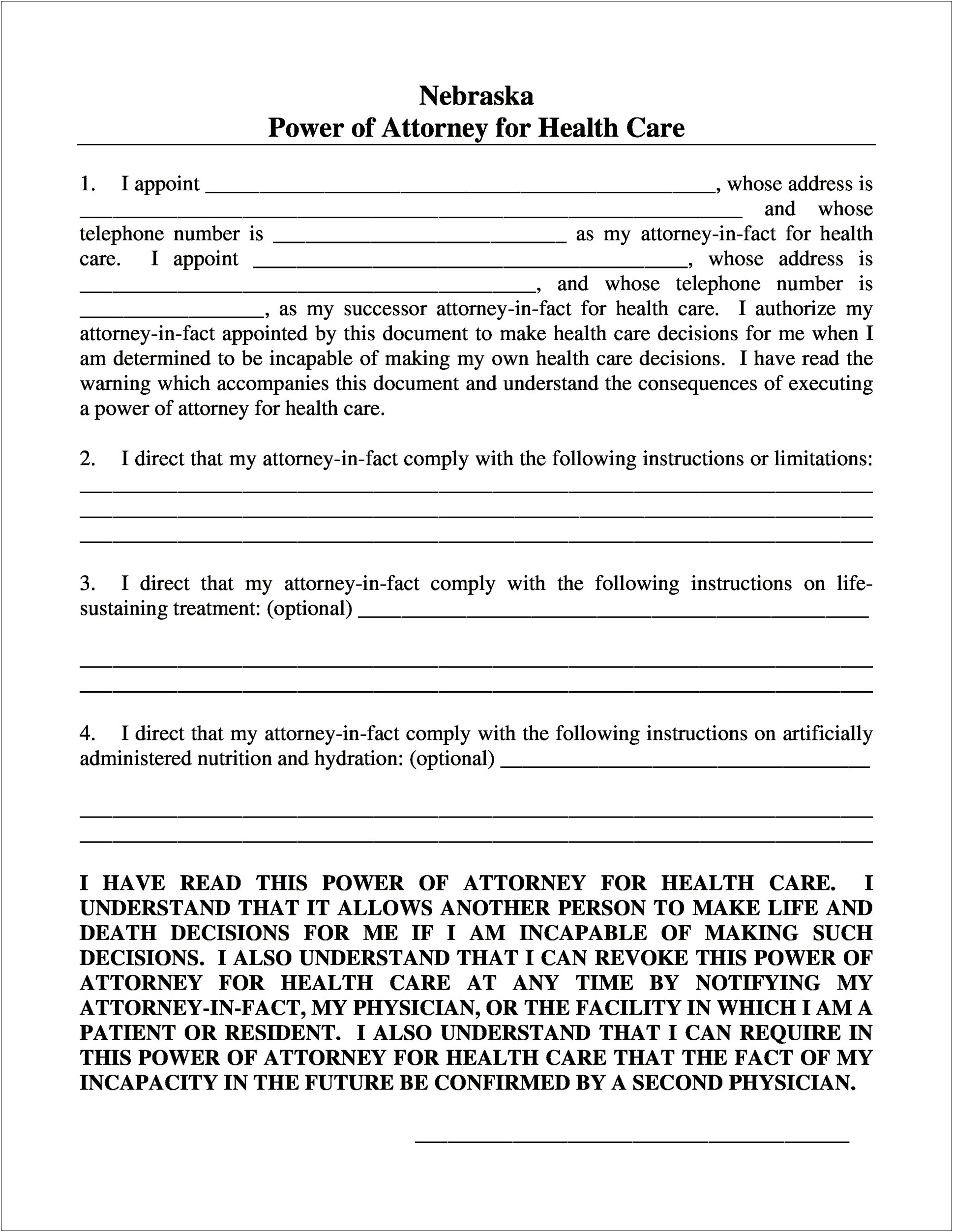 Free General Power Of Attorney Template Download